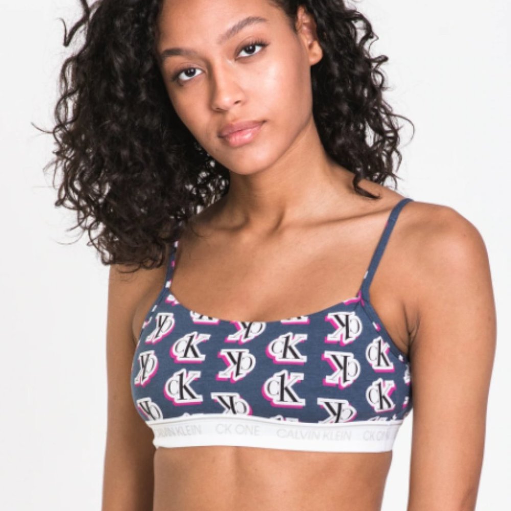 New! Calvin Klein Women's CK ONE Unlined Bralette QF5727-400 Size Medium